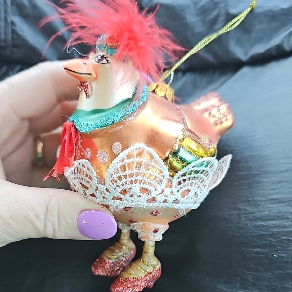 Colorful Rooster and Hen Ornaments - Picture 6 of 9